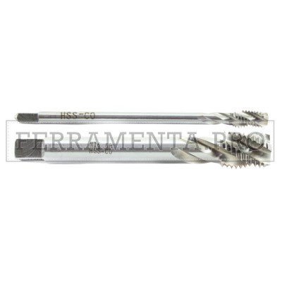 MASCHIO A MACCHINA FILETTO METRICO 35° HSS-Co5% con GAMBO PASSANTE FORI CIECHI