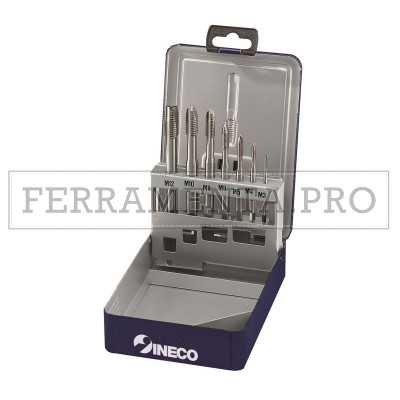 SET SERIE 7 MASCHI a MACCHINA per FILETTATURA FORO PASSANTE da M3 a M12 HSS+Co5%