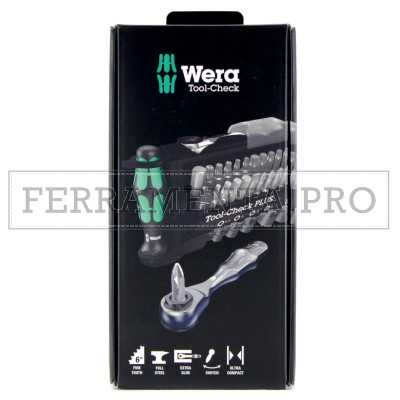 KIT CRICCHETTO CRICCO con INSERTI e BUSSOLE WERA PROFESSIONALE per FAI DA TE OFFICINA 