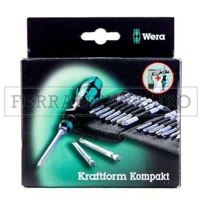 KIT CACCIAVITE e INSERTI KRAFTFORM KOMPAKT WERA PROFESSIONALE per FAI DA TE OFFICINA 