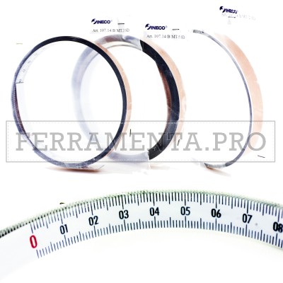 NASTRO METRO GRADUATO MISURAZIONE DA SINISTRA con BIADESIVO 