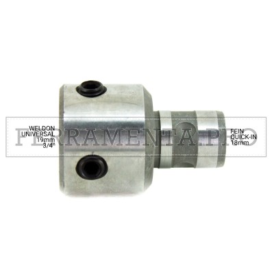 ADATTATORE da FEIN a WELDON 19mm per FRESE CAROTATRICI HSS per TRAPANO MAGNETICO