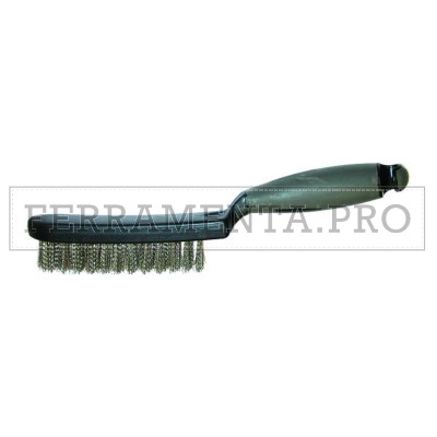 SPAZZOLA MANUALE PROFESSIONALE FILO in ACCIAIO INOX per PULIZIA METALLO