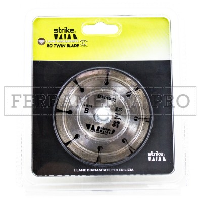 COPPIA di LAME DIAMANTATE per STRIKE TWINBLADE 80 115 160 TWIN BLADE
