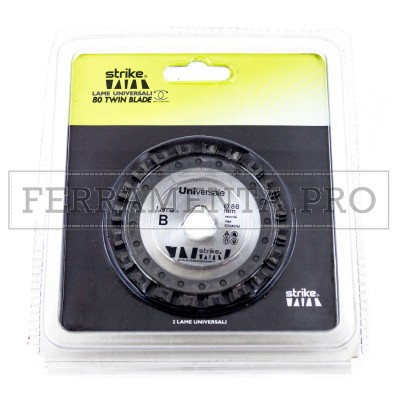 COPPIA di LAME UNIVERSALI per STRIKE TWINBLADE 80 115 155 160 TWIN BLADE