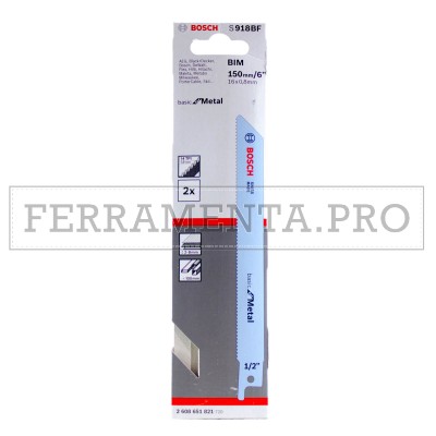 2 LAME SEGA UNIVERSALE GATTUCCIO S 918 BIF BOSCH per SEGHETTO LAMIERA MEDIA TUBI