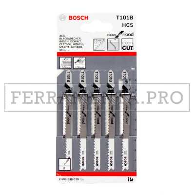 5 LAME SEGHETTO ALTERNATIVO BOSCH per TAGLIO PULITO LEGNO TENERO 3 - 30 mm T101B