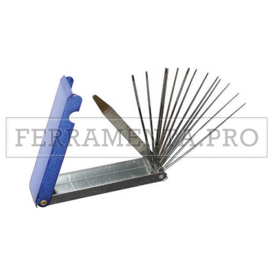 SERIE SET 13 ALESATORI per PULIZIA FORI UGELLI da 0,45 a 1,7 mm + LAMA ZIGRINATA