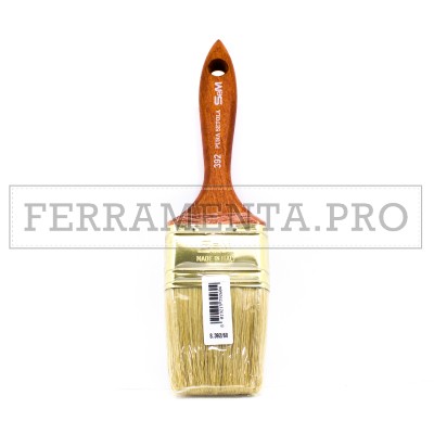 PENNELLO PIATTO con SETOLE BIONDE UNIVERSALE in LEGNO PROFESSIONALE