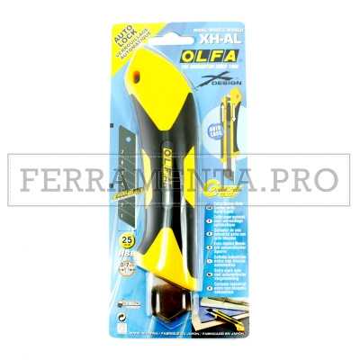TAGLIERINO CUTTER LAMA 25mm ALTA RESISTENZA CON BLOCCO OLFA XH-AL per CUOIO GOMMA CARTONGESSO