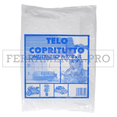 TELO COPRITUTTO MULTIUSO mt 4 x 4 - gr. 200 circa