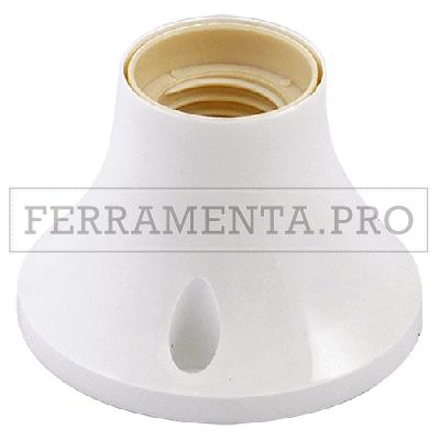 BASE DIRITTA PER PUNTO LUCE max. 60W - colore bianco