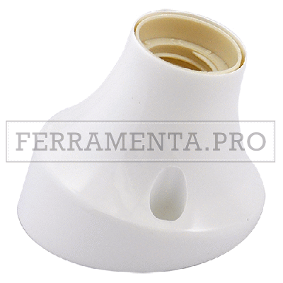 BASE CURVA PER PUNTO LUCE max. 60W - colore bianco