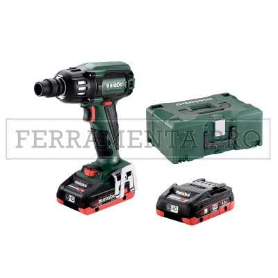 METABO SSW 18 LTX 400 BL AVVITATORE MASSA BATTENTE 2 BATTERIE 4 Ah LiHD METALOC