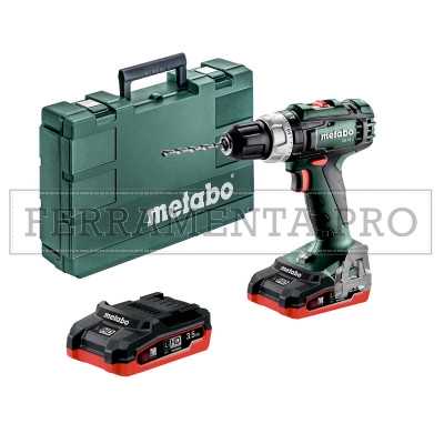 METABO SB 18 L TRAPANO AVVITATORE A PERCUSSIONE con 2 BATTERIE 3,5 Ah LiHD
