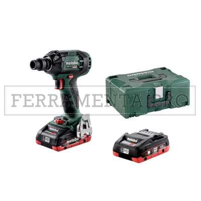 METABO SSW 18 LTX 300 BL AVVITATORE MASSA BATTENTE 2 BATTERIE 4 Ah LiHD METALOC