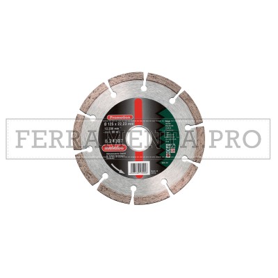 DISCO DIAMANTATO METABO PROMOTION per TAGLIO UNIVERSALE PIETRA CEMENTO MATTONI