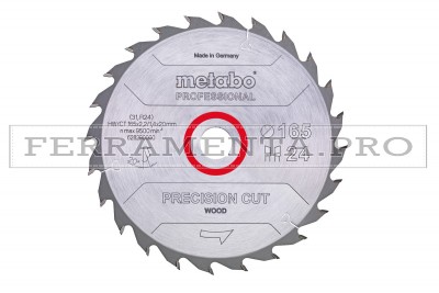 METABO Lama "precision cut wood - professional", 160x20, Z24 WZ 20° (628031000)