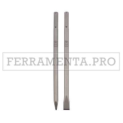 SET 2 SCALPELLI SDS MAX SP METABO L.360 mm PUNTA e PIATTO per MURO CALCESTRUZZO