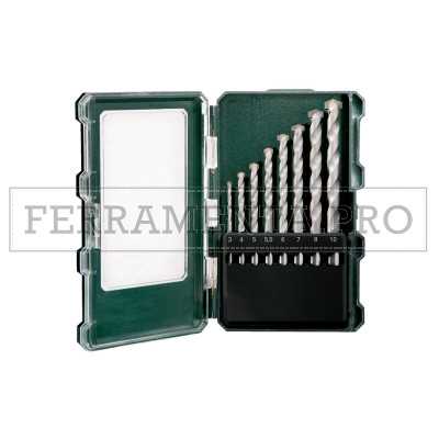 SERIE SET 8 PUNTE METABO per PIETRA MURO MATTONE D. 3-10mm con GAMBO CILINDRICO