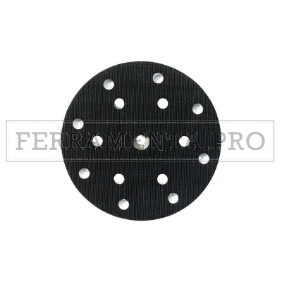 PLATORELLO VELCRATO 150 MM FORATO 8 + 6 FORI RICAMBIO per METABO SXE 450