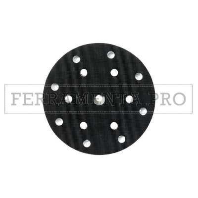 PLATORELLO VELCRATO 150 MM FORATO 8 + 6 FORI RICAMBIO per METABO SXE 450