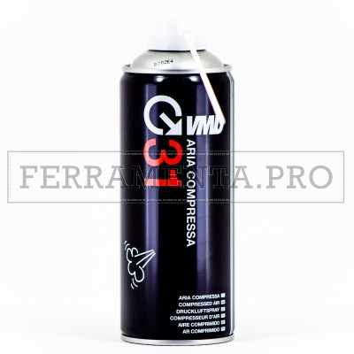BOMBOLETTA ARIA COMPRESSA SPRAY 400ml con EROGATORE CONVOGLIATORE VMD31