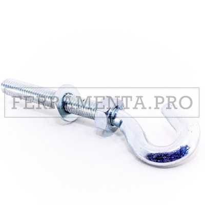Barra filettata con gancio EHG 10 x 70 mm con dado e rondella