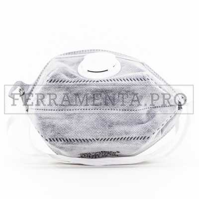 MASCHERINA FACCIALE FILTRANTE MONOUSO FFP3CV pieghevole ai carboni attivi con valvola FFP3 C V