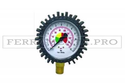 AIREX ARIA Manometro attacco radiale D.63 con guaina in gomma