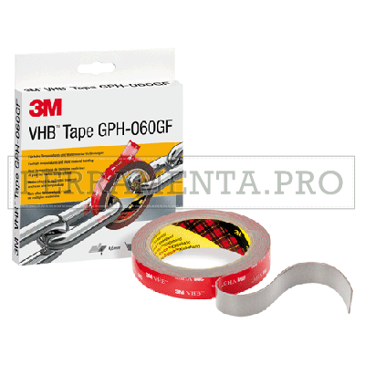 NASTRO BIADESIVO IN SCHIUMA VHB-GPH spessore 1,6 mm - grigio