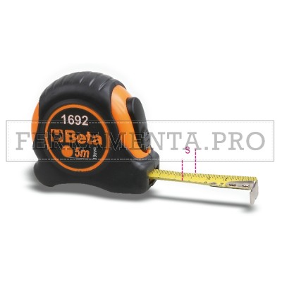BETA 1692 - Flessometri cassa bimateriale in ABS antiurto nastro in acciaio classe di precisione II