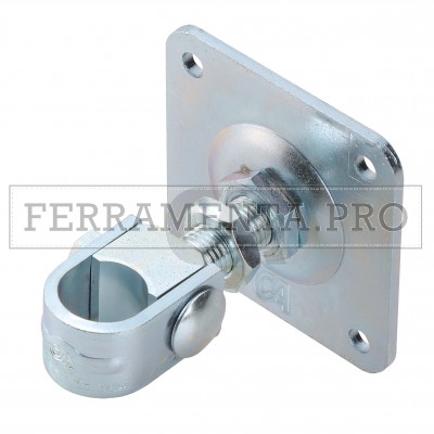 Cardine a fascetta regolabile con piastra e controdado 857