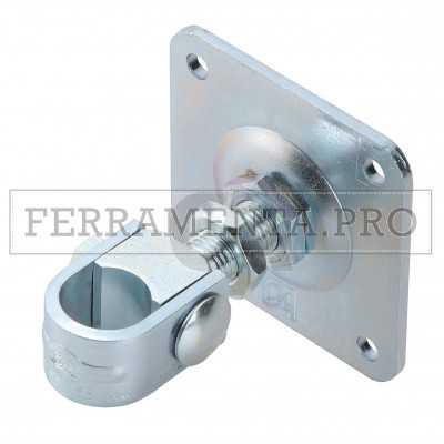Cardine a fascetta regolabile con piastra e controdado 857