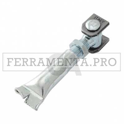 Cardine con alette con tubolare a murare e controdado 877