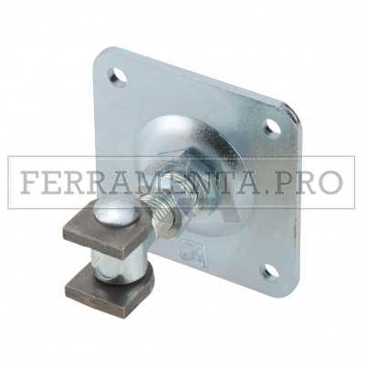 Cardine con alette con piastra e controdado 878