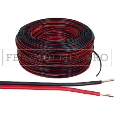 CAVO PIATTINA ROSSO/NERO per AUDIO HI-FI 2X0,75 MT.100 CPNX30021M1