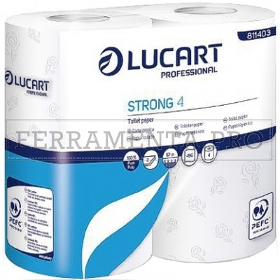 CARTA IGIENICA LUCART PURA CELLULOSA BAULETTO 56 ROTOLI MT.57 MAXU 811403I