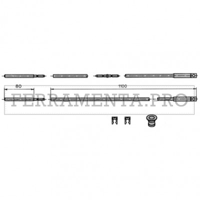 ASTE CISA INTERNE DIRITTE per SERRATURE PROFILATI 16225-17357-46220- 06441-10-0