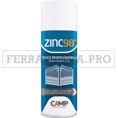 ZINCANTE CAMP SPRAY PROFESSIONALE 98% PUREZZA ML.400 ZINC 98 1015400