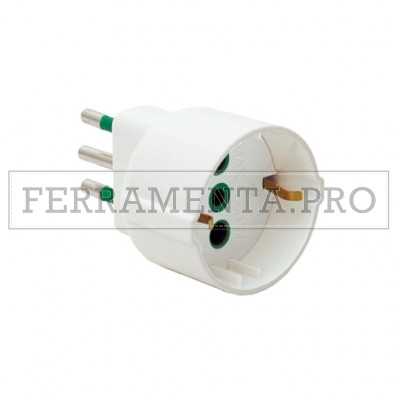 ADATTATORI SPINA 2P+T 10A PRESA 2P+T 10A SCHUKO 82120