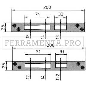 CONTROPIASTRE CISA in ACCIAIO INOX per 46220-46225 06461-01-0