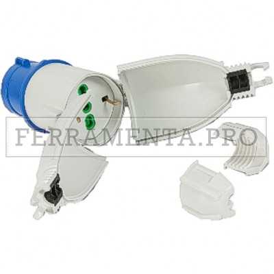 ADATTATORI INDUSTRIALI 2P+T 16A CEE BLU PRESA BIPASSO E SCHUKO OPTIMUS 73020