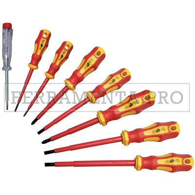 SET 8 PEZZI CACCIAVITI ISOLATI VDE