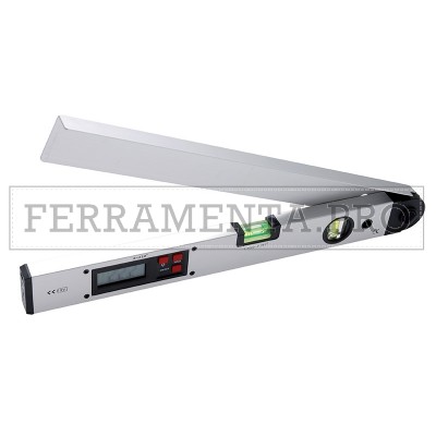 GONIOMETRO DIGITALE LCD CON LIVELLA, 450 MM