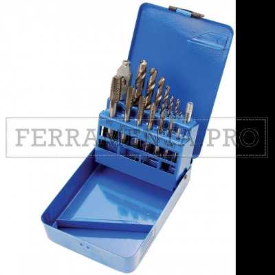 SET 14 PEZZI, MASCHI E PUNTE HSS, M3-M12