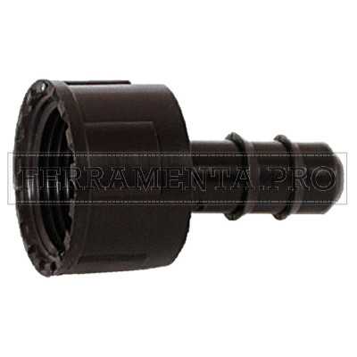 RACCORDO PORTAGOMMA CON GHIERA FEMMINA ø 16 x  3/4