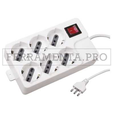 MULTIPRESA CON INTERRUTTORE 6 prese