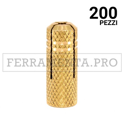 200 pezzi TASSELLO ANCORANTE in OTTONE T51 M5 TASSELLO ANCORANTE in OTTONE T51 ANCORAGGI MEDIO-PESANTI MATTONI PIETRA LEGNO CALCESTRUZZO