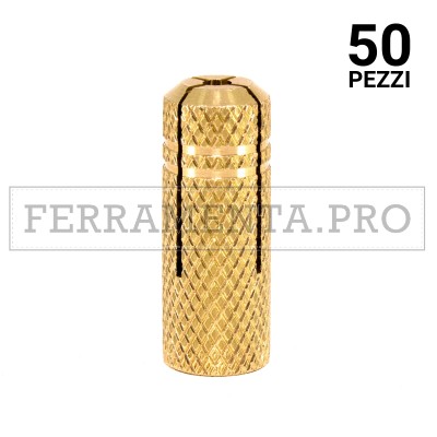 50 pezzi TASSELLO ANCORANTE in OTTONE T51 M12 TASSELLO ANCORANTE in OTTONE T51 ANCORAGGI MEDIO-PESANTI MATTONI PIETRA LEGNO CALCESTRUZZO